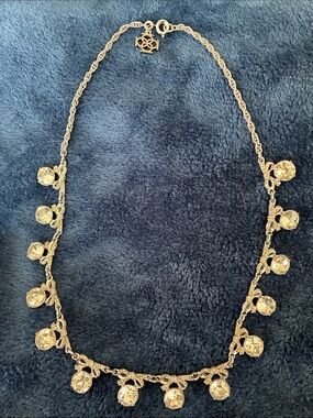 Ann Taylor Silver-Tone Crystal Drop Necklace, bow accents